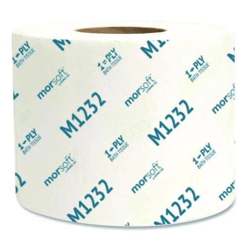 15070392.webp Morcon Tissue Morsoft Controlled Bath Tissue, Septic Safe, 1-Ply, White, 1,200 Sheets/Roll, 48 Rolls/Carton