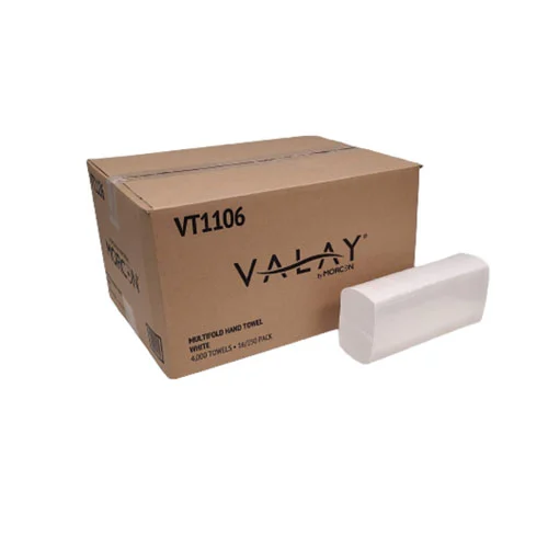 895222.webp Morcon Tissue Valay Multi-Fold Towels, 1-Ply, 9.05 x 9.25, White, 250/Pack, 16 Packs/Carton ;